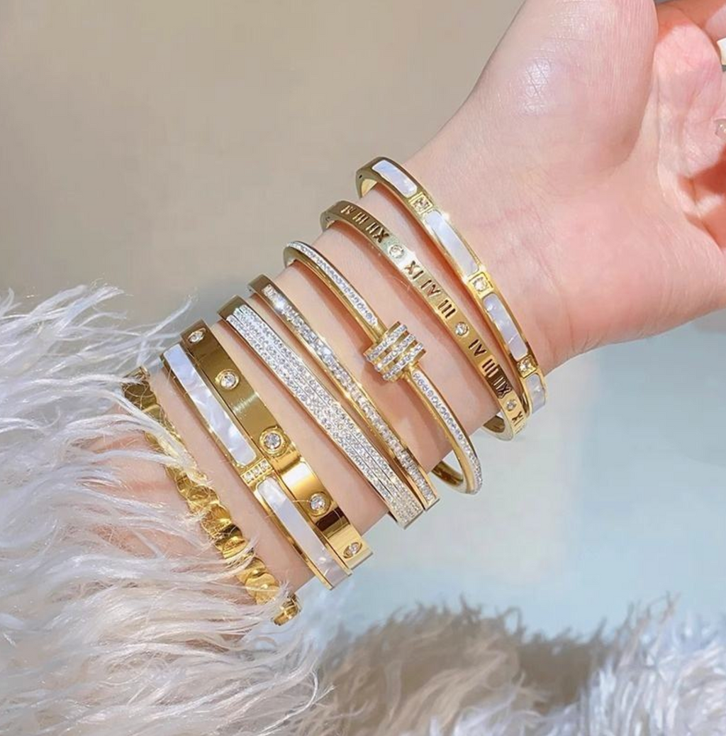 Custom Charm Bangle Bracelet