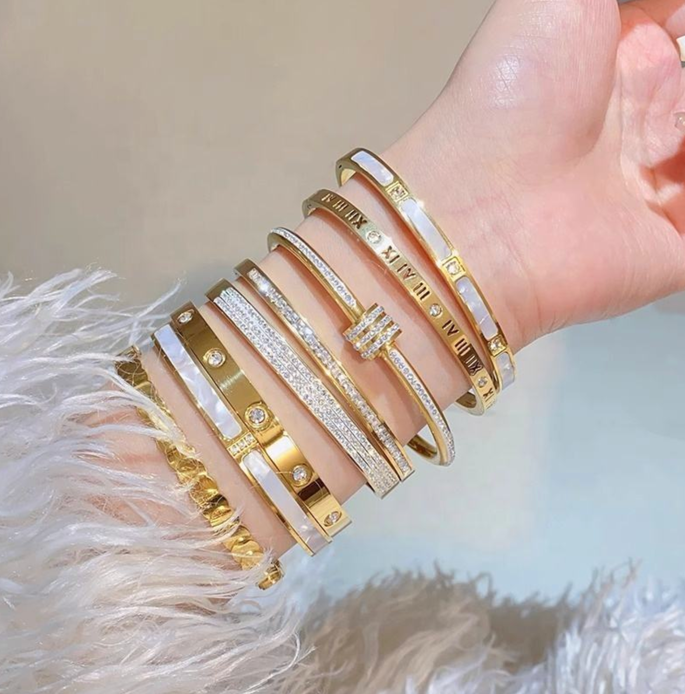 Custom Charm Bangle Bracelet