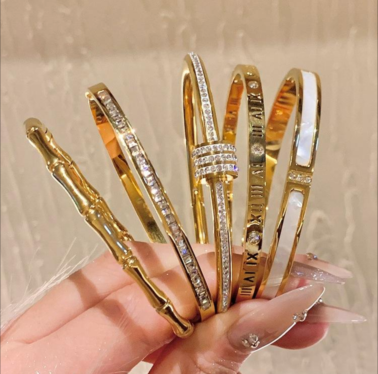 18K Gold-Plated Titanium Steel Bracelet
