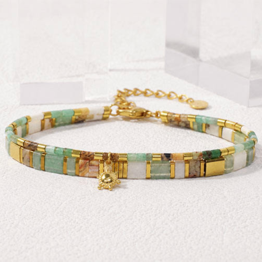 Bohemian Tila Bead Bracelet