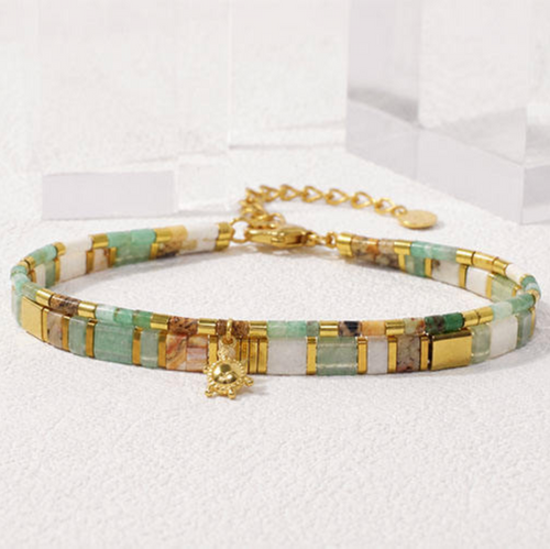 Bohemian Tila Bead Bracelet